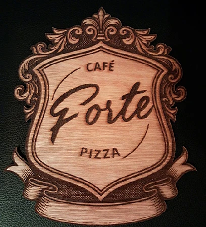 Dřevěný erb FORTE – laserem řezaný a gravírovaný znak na překližce