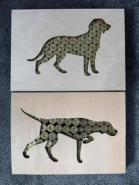 Myslivecká dekorační kazeta – dřevěný box s gravírovaným motivem lovu